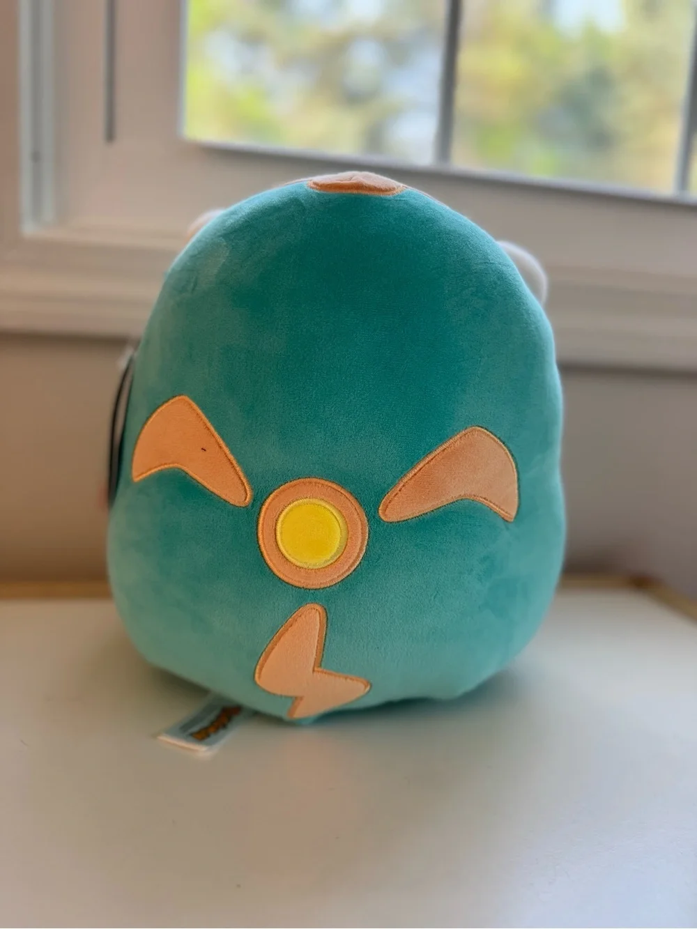 Pokemon x Squishmallows Teal Frog Plush with Yellow and Dark Gray Accents